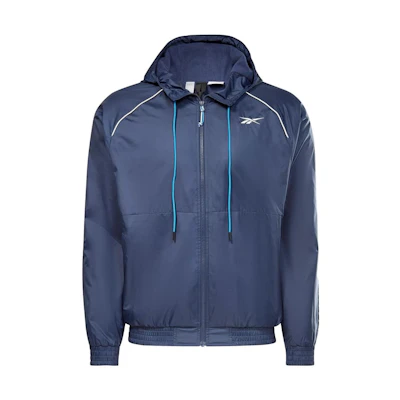 Reebok Blue Logo Print Zip-Up Hoodie Jacket 100055874
