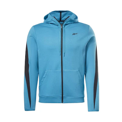 Reebok Blue Zip-Up Hooded Jacket Long Sleeve 100049186