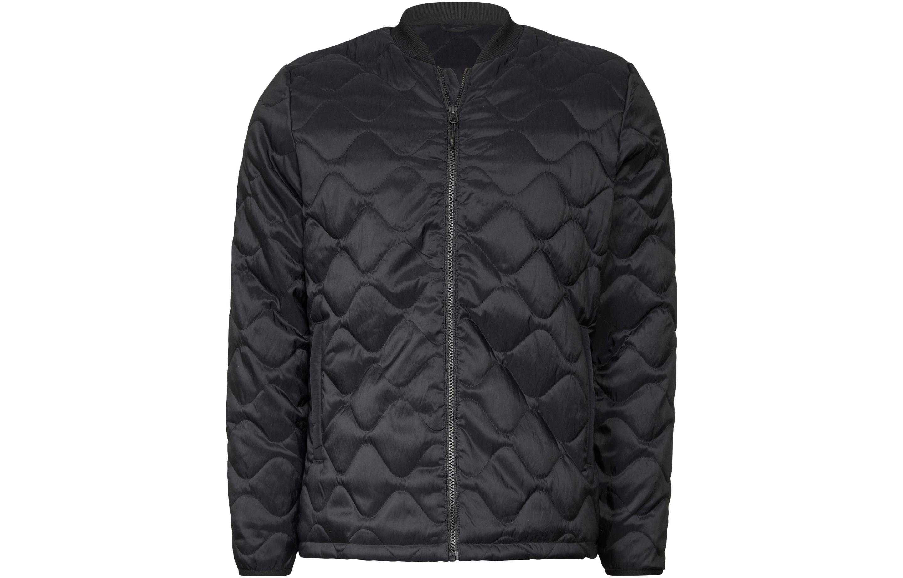 Reebok BOMBER Unisex Black Varsity Jacket Casual Outerwear H08948