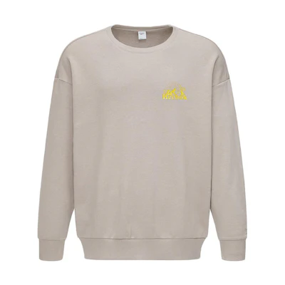 Reebok Brown Printed Logo Crewneck Pullover Sweatshirt Unisex HB9675