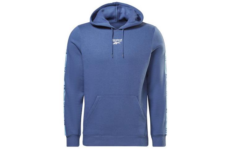 Reebok Casual Blue Pullover Hoodie Long Sleeve Sweatshirt HB2154