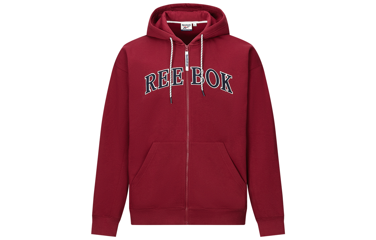 Reebok Casual Knit Jacket Unisex Deep Red - Warm and Versatile Outerwear 24FRC109UGR2
