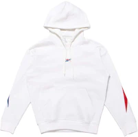 Reebok CL BV White Hoodie with Logo, Outdoor Casual Pullover Sweatshirt RE1759EM21996 Reebok CL BV White Hoodie with Logo, Outdoor Casual Pullover Sweatshirt RE1759EM21996
