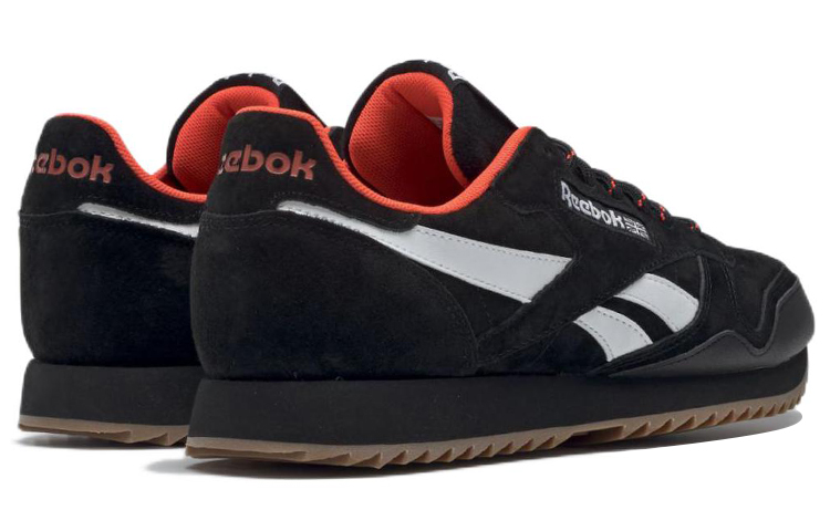 Shop Reebok CL Leather Ripple MU 'Black White' DV6844