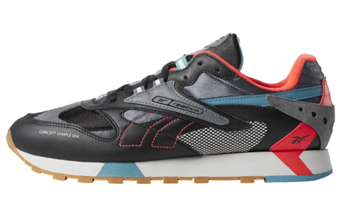 Reebok CL LTHR ATI 90S 'Black Gray Orange' DV6257