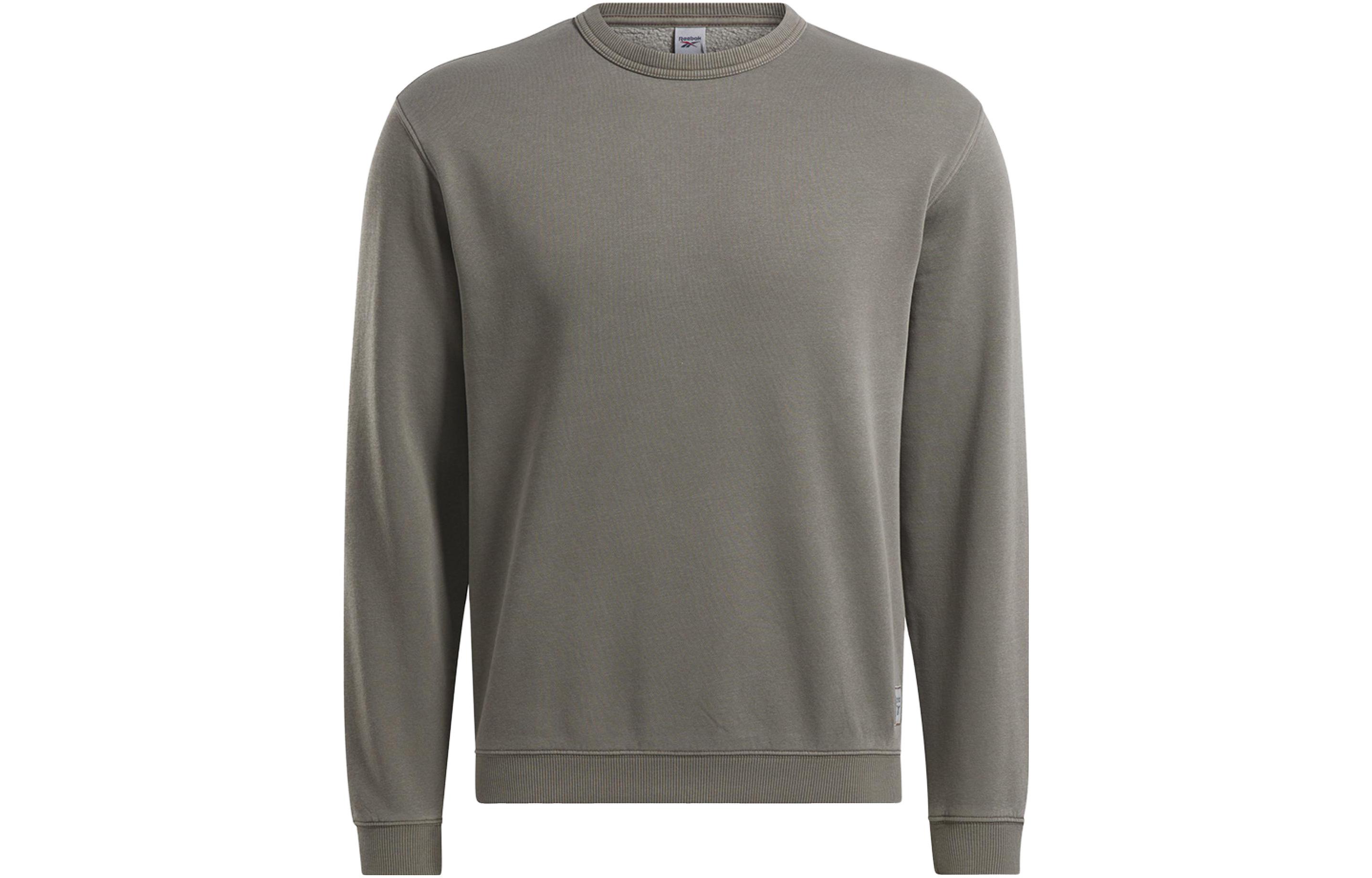 Reebok CL ND FLC Crew Grey Basic Loose Fit Pullover Sweatshirt 100034565