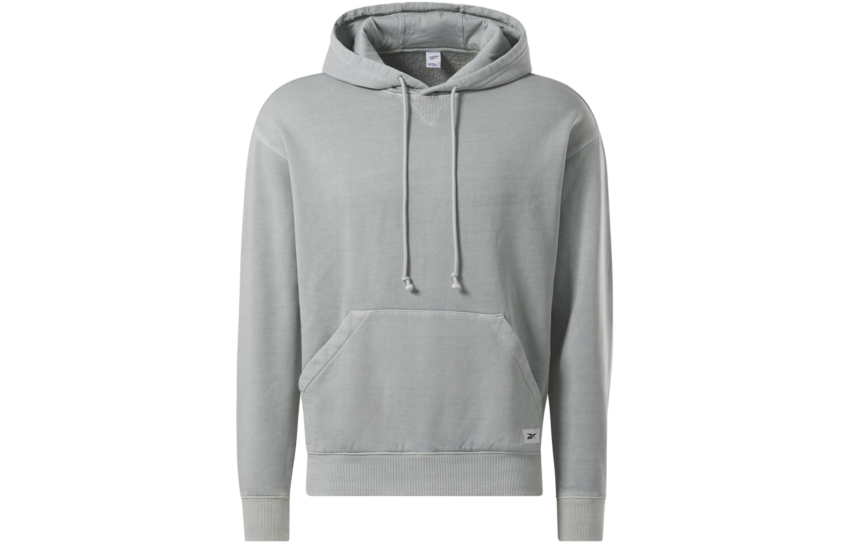 Reebok CL ND Loose Fit Pullover Hoodie Solid Color - Gray HI4640