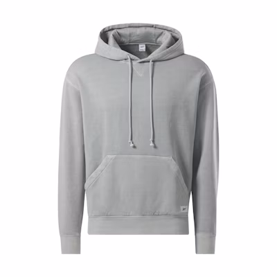 Reebok CL ND Loose Fit Pullover Hoodie Solid Color - Gray HI4640