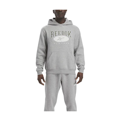 Reebok Classic Archive Essentials Hoodie Gray Unisex Soft Cotton Pullover 20137732