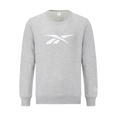 Reebok Classic Basic Logo Pullover Sweatshirt Grey Casual Wear GR8473