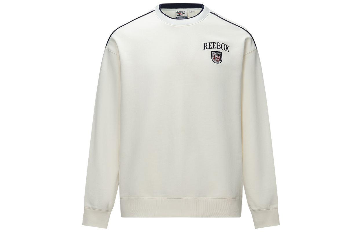 Reebok Classic Casual Unisex Pullover Long-Sleeve Sweatshirt Off-White 24FRC303UGW2