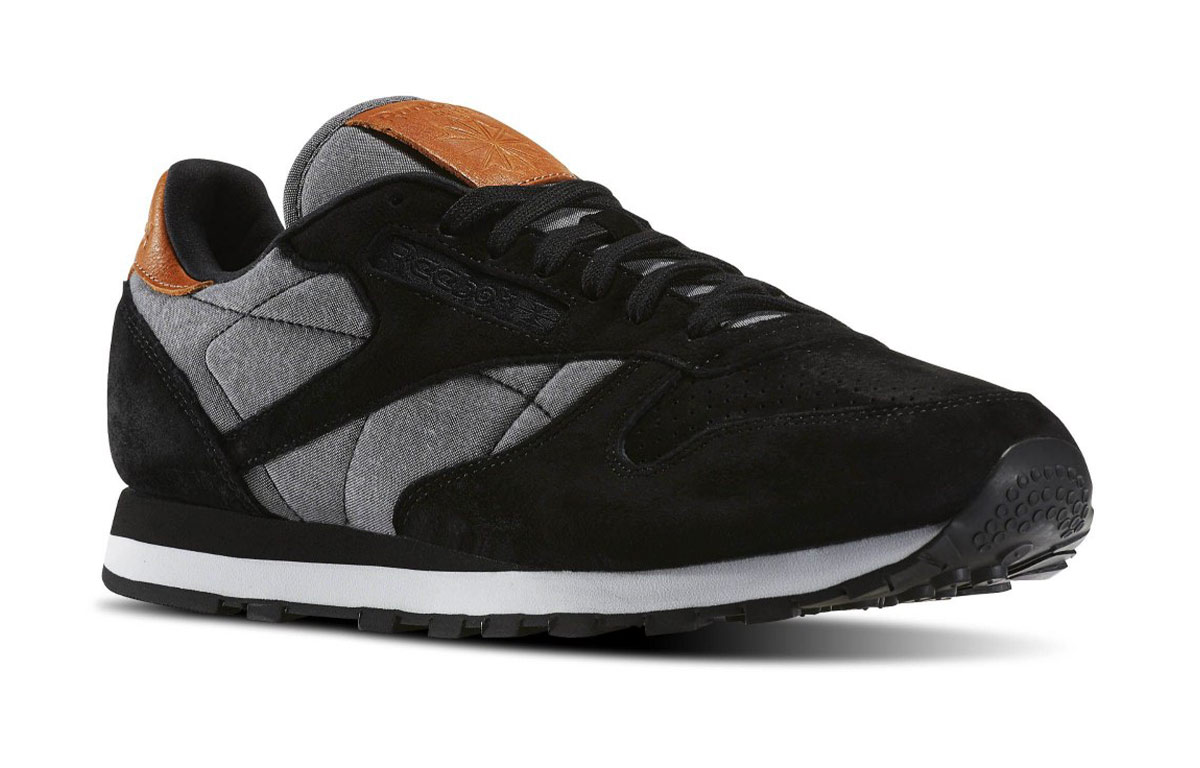 Lookbook Reebok Cl Leather 黑灰色 跑鞋