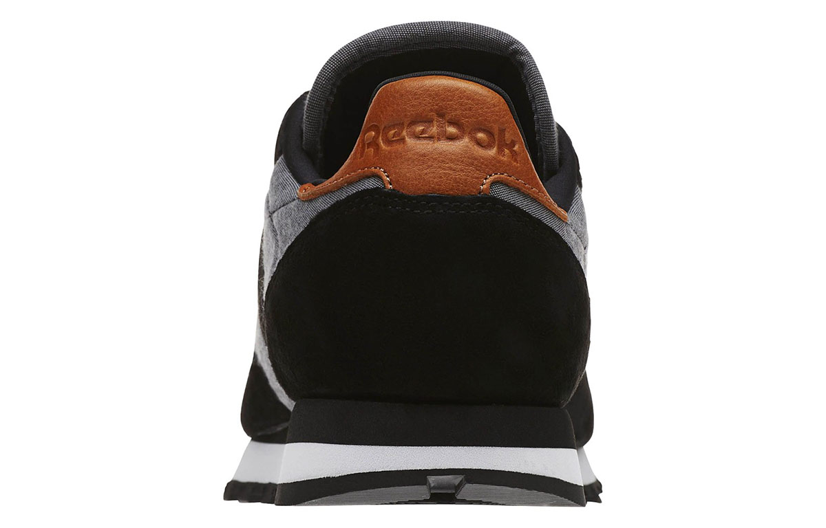 Shop Reebok Cl Leather 黑灰色 跑鞋