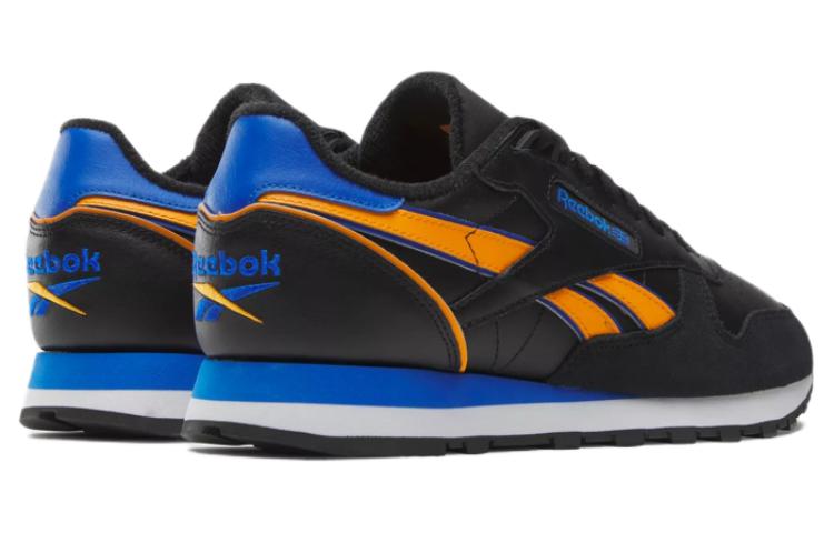 Shop リーボック クラシックレザー 黒/オレンジ/コバルト 100070328