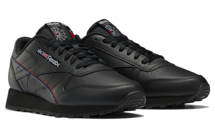 Lookbook Reebok Classic Leather 'Hitam Teras/Hitam Teras/Merah Vektor' GY1521