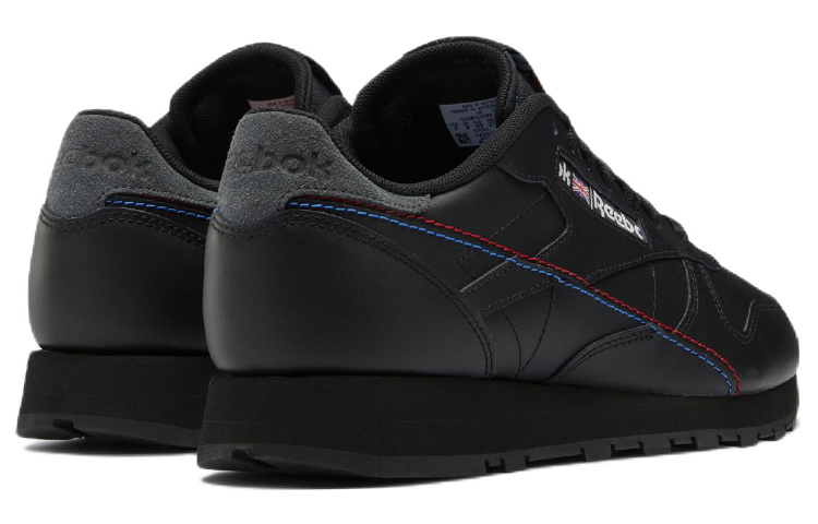 Shop Reebok Classic Leather 'Hitam Teras/Hitam Teras/Merah Vektor' GY1521