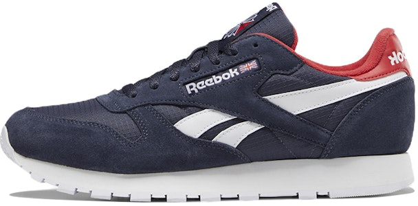Reebok Classic Leather系列 耐磨透氣 低筒 跑步鞋 深藍白 Buy Reebok Classic Leather系列 耐磨透氣 低筒 跑步鞋 深藍白