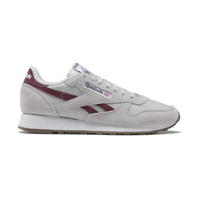 Reebok Classic Leather 'Grey Classic Burgundy'