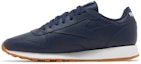 Lookbook Reebok Classic Leather 'Vector Navy Gum' Lelaki Kasual Retro. GY3600
