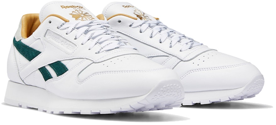 Reebok Classic Leather 'Putih Hijau Emas' FX1715 Lookbook Reebok Classic Leather 'Putih Hijau Emas' FX1715