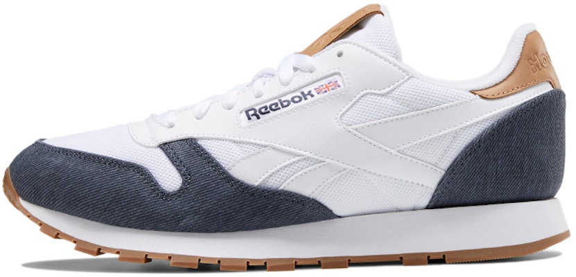 Reebok 經典皮革 輕便耐磨舒適 時尚休閒跑步鞋 白藏藍 Buy Reebok 經典皮革 輕便耐磨舒適 時尚休閒跑步鞋 白藏藍