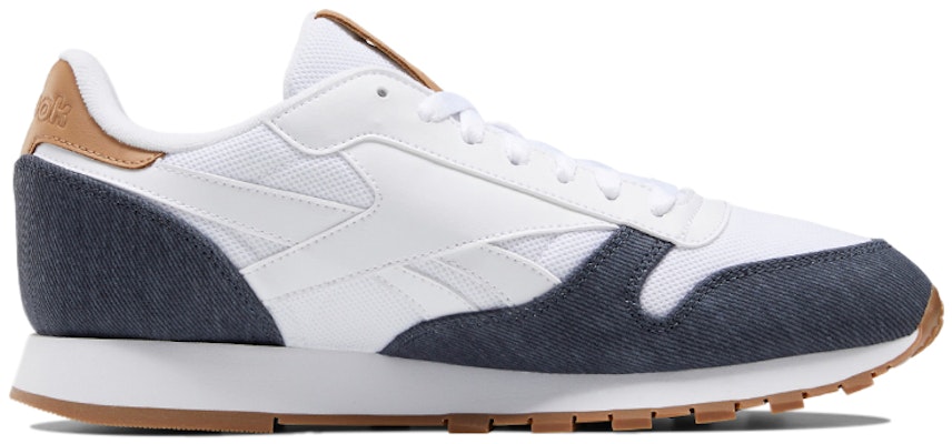 Reebok 經典皮革 輕便耐磨舒適 時尚休閒跑步鞋 白藏藍 Order Reebok 經典皮革 輕便耐磨舒適 時尚休閒跑步鞋 白藏藍