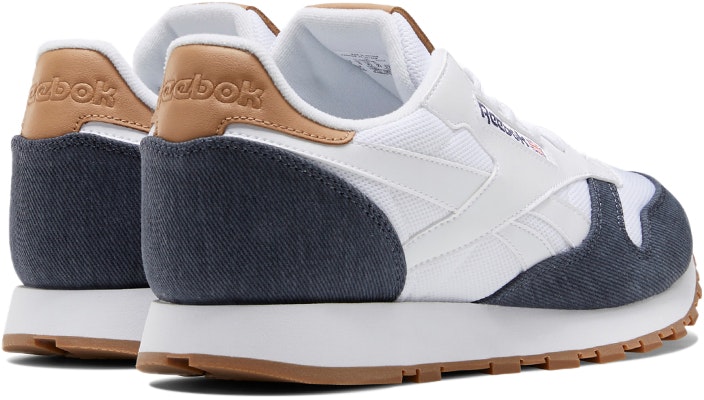 Reebok 經典皮革 輕便耐磨舒適 時尚休閒跑步鞋 白藏藍 Shop Reebok 經典皮革 輕便耐磨舒適 時尚休閒跑步鞋 白藏藍