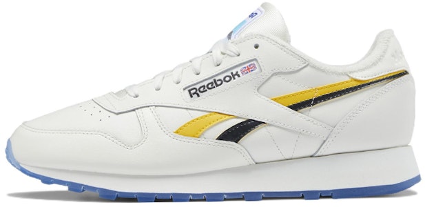 Reebok 經典皮革 舒適耐磨跑鞋 男女款 白黃 Buy Reebok 經典皮革 舒適耐磨跑鞋 男女款 白黃