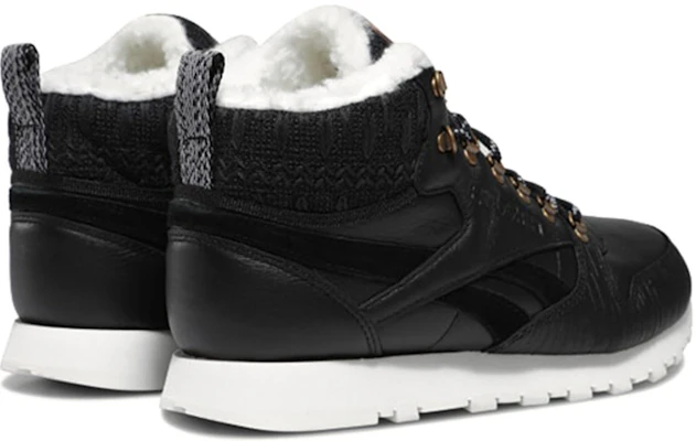 Reebok Classic Leather Arctic Boots 'Black Fleece-lined Running' FZ1207 Shop Reebok Classic Leather Arctic Boots 'Black Fleece-lined Running' FZ1207