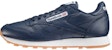 Reebok Classic Leather Gum 'Navy' Lelaki Kasut Sneakers Retro Navy. AR1216