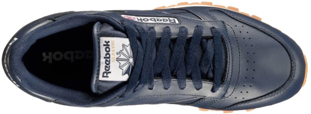 Reebok Classic Leather Gum 'Navy' AR1216 Shop Reebok Classic Leather Gum 'Navy' AR1216