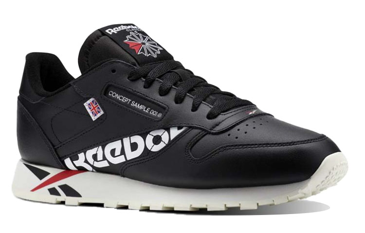 Shop Reebok 經典皮革低筒復古運動鞋 黑色
