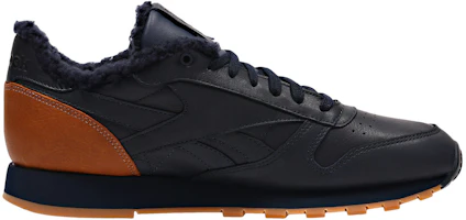 Order Reebok 經典皮革低帮仿羊毛 SPP 深藍色加絨跑步鞋