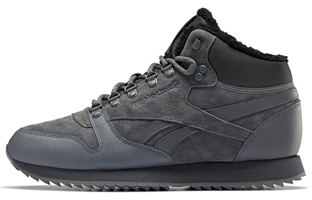 Reebok Classic Leather Mid 'Black Grey Fleece' FU9128