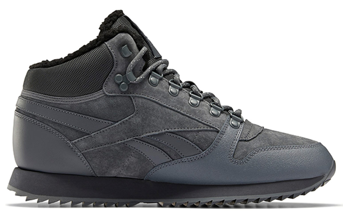 Order Reebok Classic Leather Mid 'Hitam Kelabu Fleece' FU9128