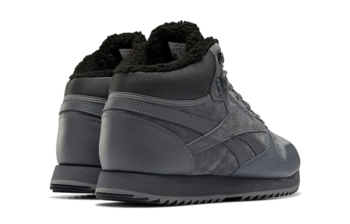 Shop Reebok Classic Leather Mid 'Hitam Kelabu Fleece' FU9128