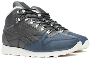 Order Reebok Classic Leather Mid 復古運動休閒鞋 灰藍
