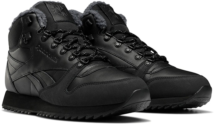 Reebok Classic Leather Mid Ripple 'Black Fleece' FU9129 Lookbook Reebok Classic Leather Mid Ripple 'Black Fleece' FU9129