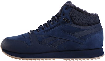 Reebok Cl Lthr Mid Ripple Sherpa Navy Blue Running Shoes DV5109 Reebok Cl Lthr Mid Ripple Sherpa Navy Blue Running Shoes DV5109