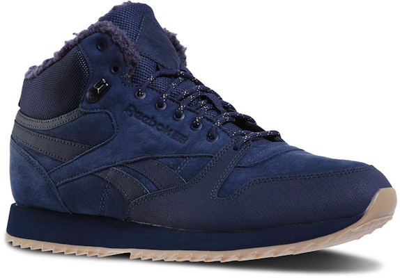 Reebok Cl Lthr Mid Ripple Sherpa Biru Tua Sepatu Lari DV5109 Lookbook Reebok Cl Lthr Mid Ripple Sherpa Biru Tua Sepatu Lari DV5109