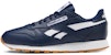 Reebok Classic Leather MU 'Collegiate Navy Gum' Berwarna Biru Navy dan Getah. EG6424