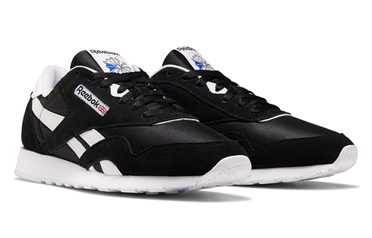 Lookbook 리복 클래식 레더 나일론 '블랙 화이트' 6604