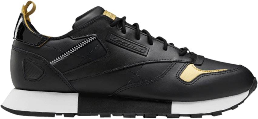 Reebok classic 2025 black and gold
