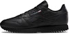 Reebok Klasik Kulit Berkedut 'Hitam Tengah Malam' DV8673