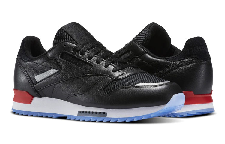 Lookbook Reebok Classic Leather Ripple Low ''Nero Multicolore'' BS5218
