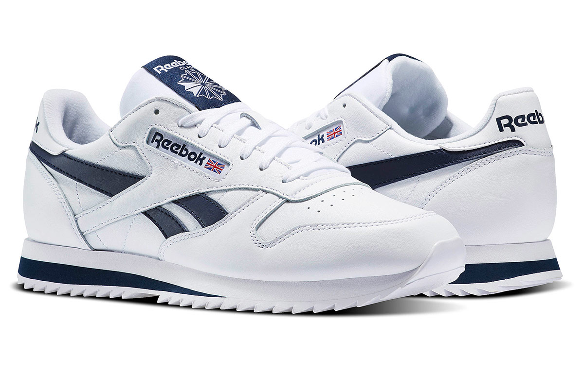 Lookbook Reebok Classic Leather Ripple Low BP Running Shoes White BS8300