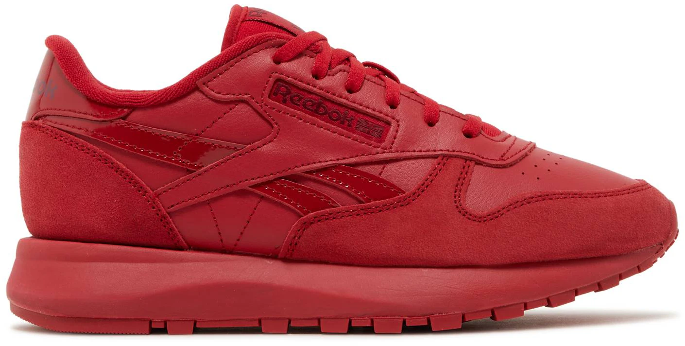 Red reebok 2025 classics womens