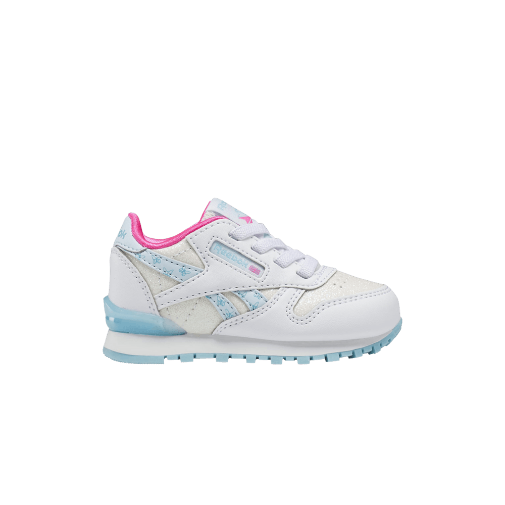 (Toddler) Reebok Classic Leather Step 'n' Flash 'Butterfly Glitter - White' HP9518