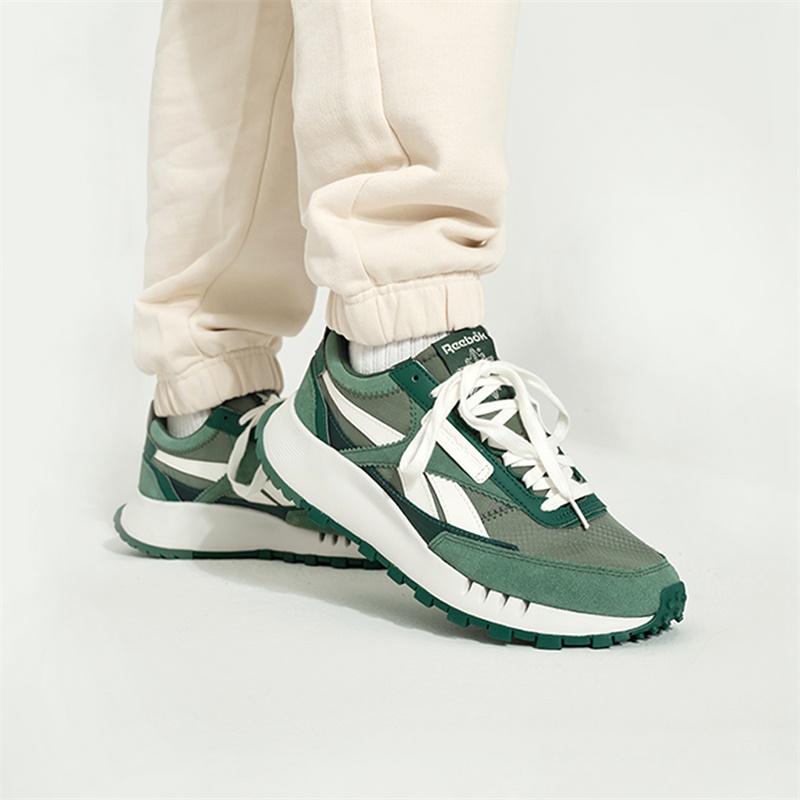 Details for Reebok Cl Legacy W+ 運動復古 減震耐磨 低幫 生活休閒鞋 男女同款 綠色