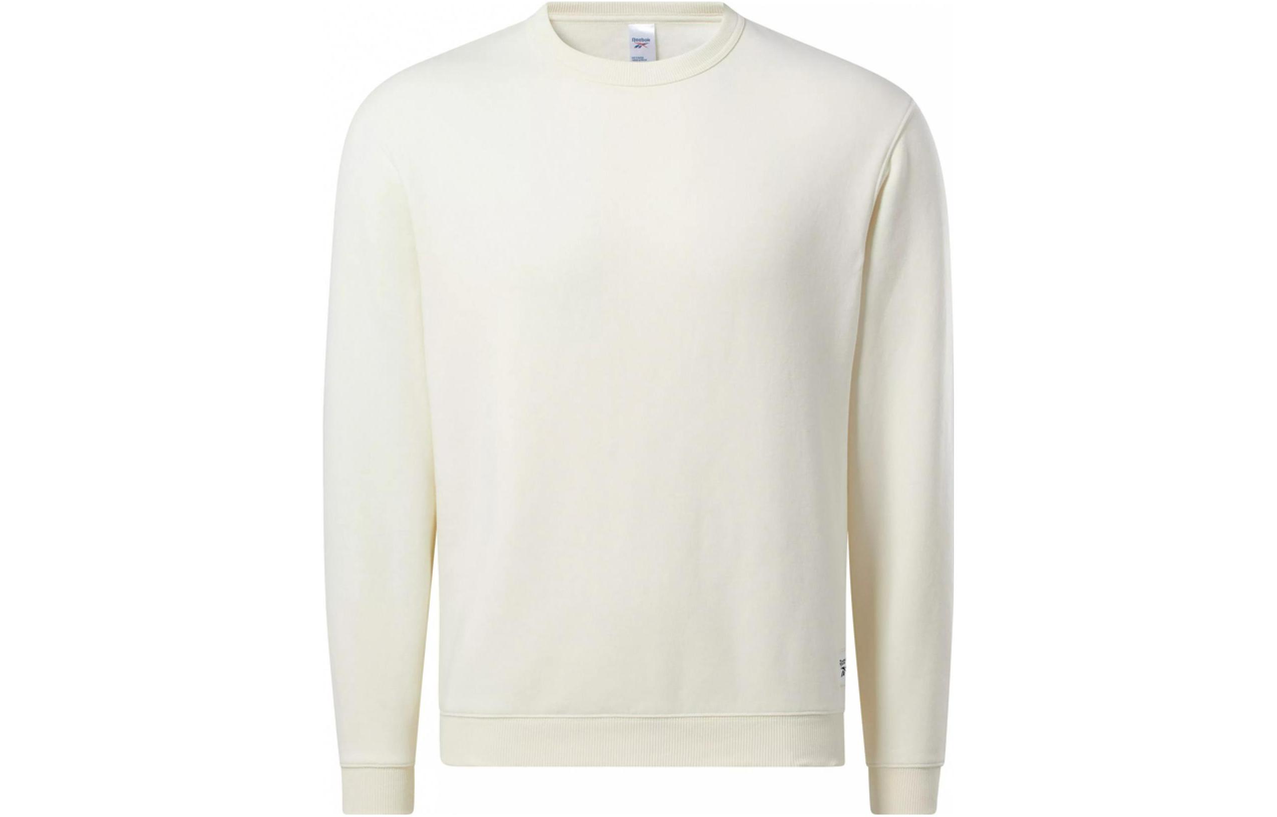 Reebok Classic ND Fleece Crew White Relaxed Fit Pullover Sweatshirt 100036840